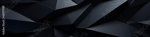 Shattered black 3D broken geometric abstract symphony