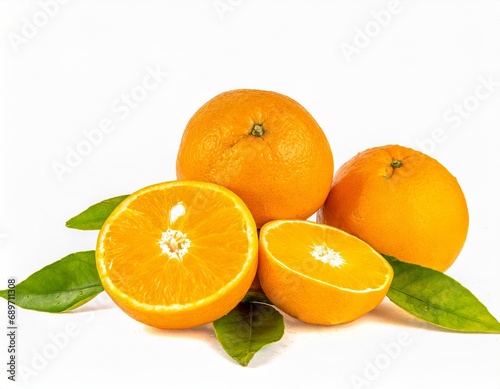 Isolated photo of a orange with white background