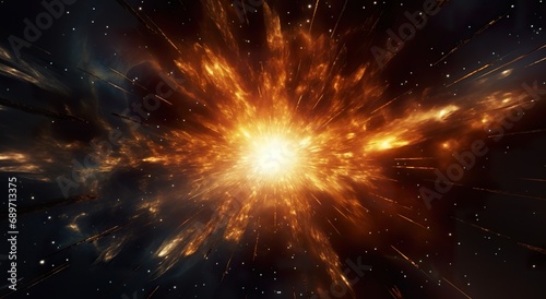 star explosion at outer space, galaxy burst background, abstract cosmos wallpaper photo