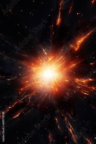 Wallpaper Mural star explosion at outer space, galaxy burst background, abstract cosmos wallpaper Torontodigital.ca