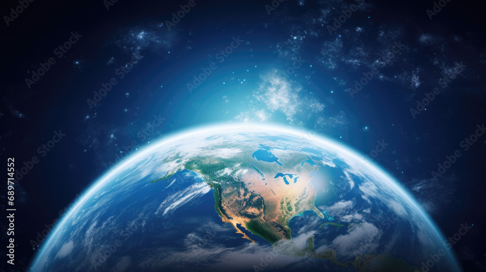 Fototapeta premium Planet earth viewed from space