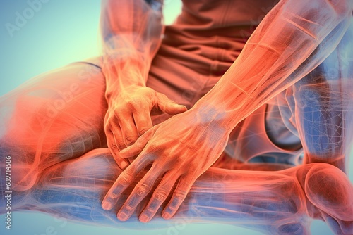 Muscle Mastery: A 3D Render of the Human Arm Anatomy photo