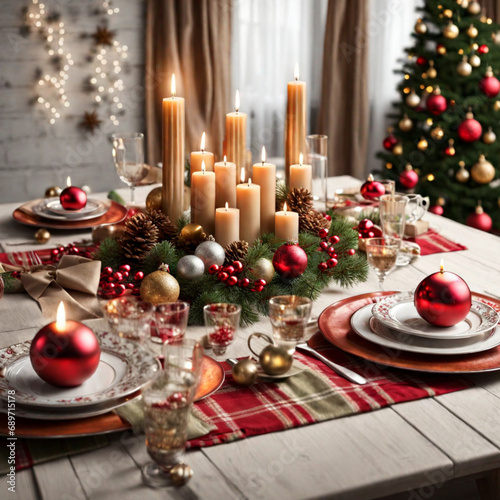 christmas table setting