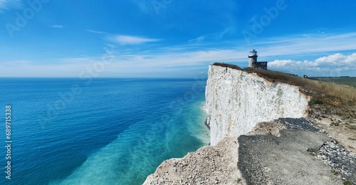 lighthouse on the coast photo