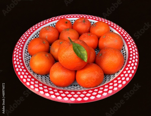Fresh fruiter (Oranges) Captured in a Minimalist Composition on a Black Background