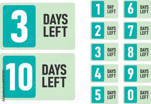 Day left countdown for sales promotion