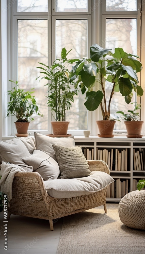 A plant in the living room