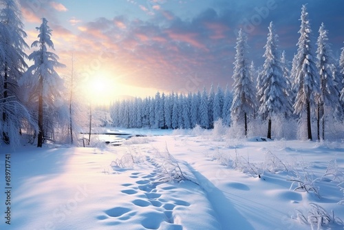 Beautiful winter background © Areesha