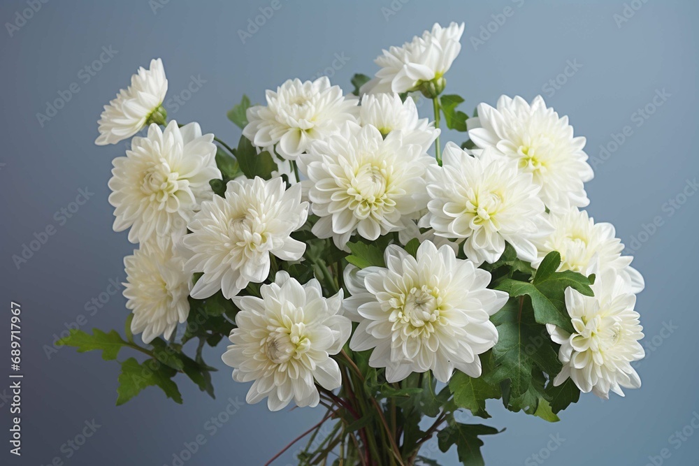 Bouquet of white chrysanthemum flowers