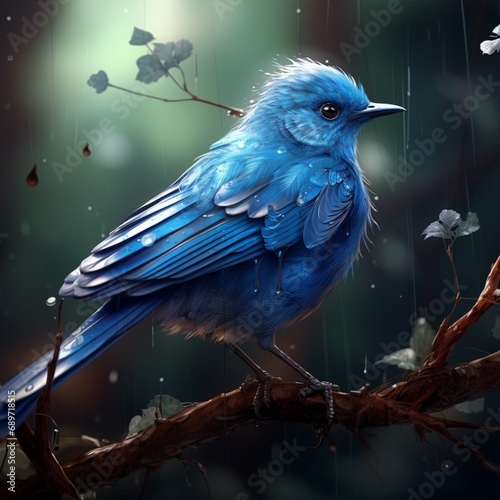 Very nice blue bird image Generative AI