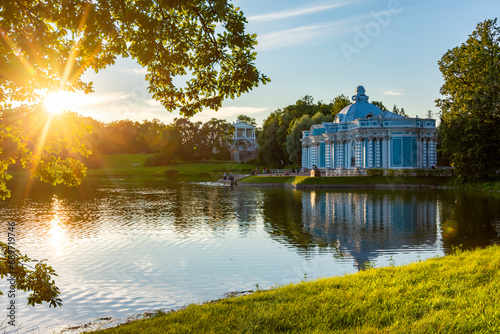 Catherine park at summer sunset, Tsarskoe Selo (Pushkin), Saint Petersburg, Russia