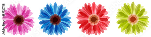 Set of different flower pattern elements vector eps 10