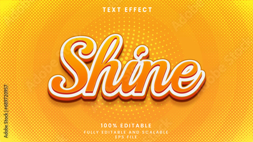 Shine editable text effect	
