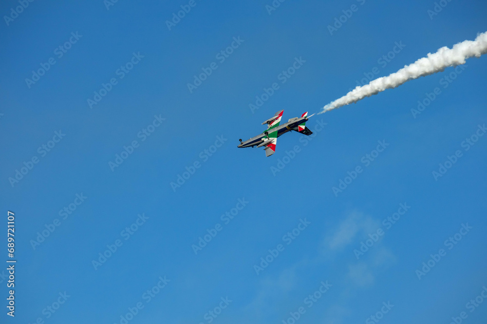 Esibizione delle Frecce Tricolore al Poetto di Cagliari, Sardegna Esibizione delle Frecce Tricolore al Poetto di Cagliari, Sardegna