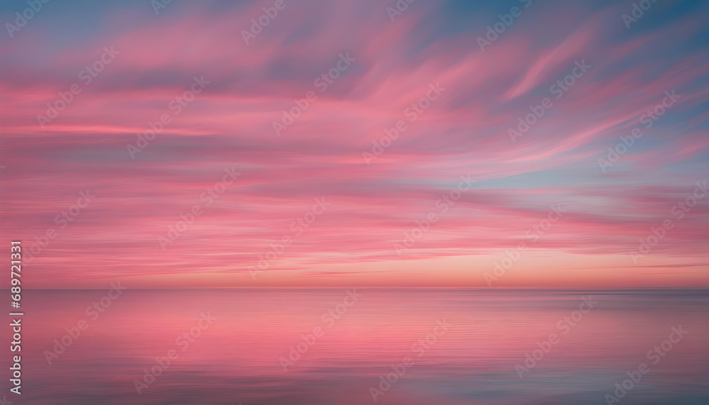 pink and blue sunset over the sea