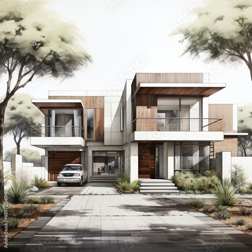 Contemporary house  with Mo...