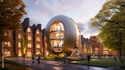 Futuristic egg shaped build...