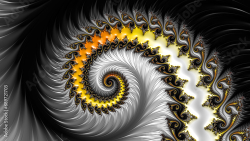 silver and gold spiral elegance  photo
