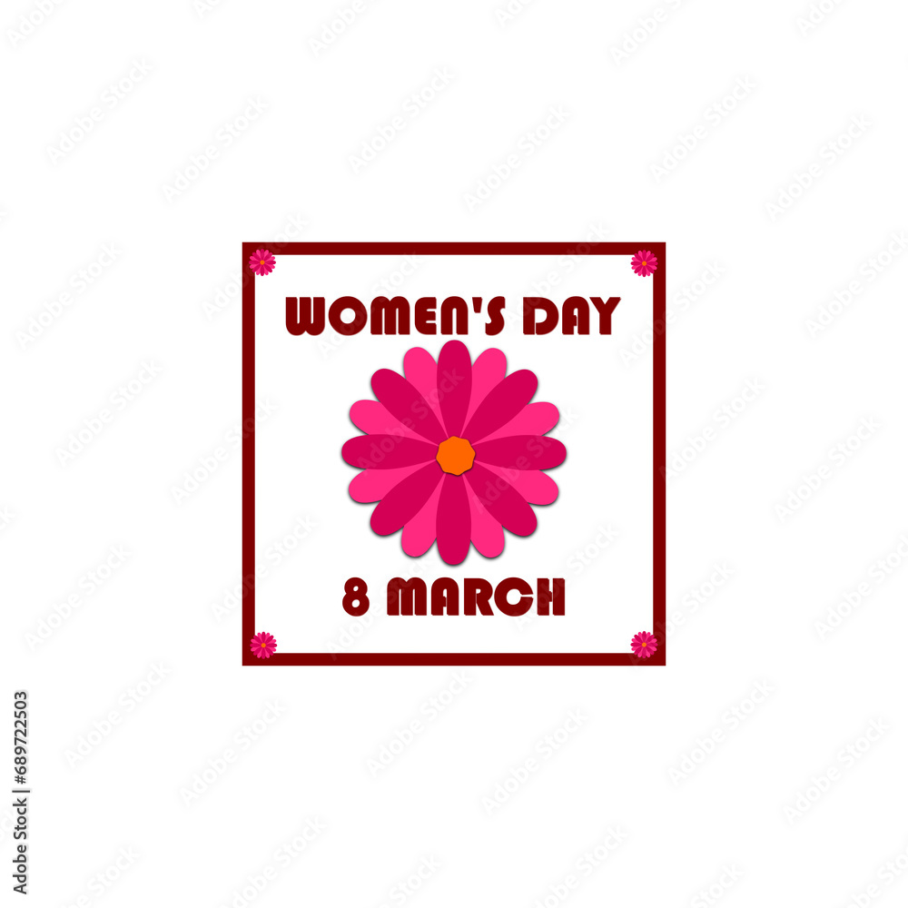 Happy Women's Day. Women's Day Flower icon isolated on transparent background Happy Women's Day. Women's Day Flower icon isolated on transparent background