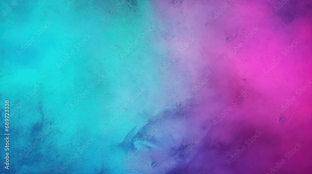 Purple blue green abstract background. Gradient. Toned colorful concrete wall texture. Magenta teal background with space for design.