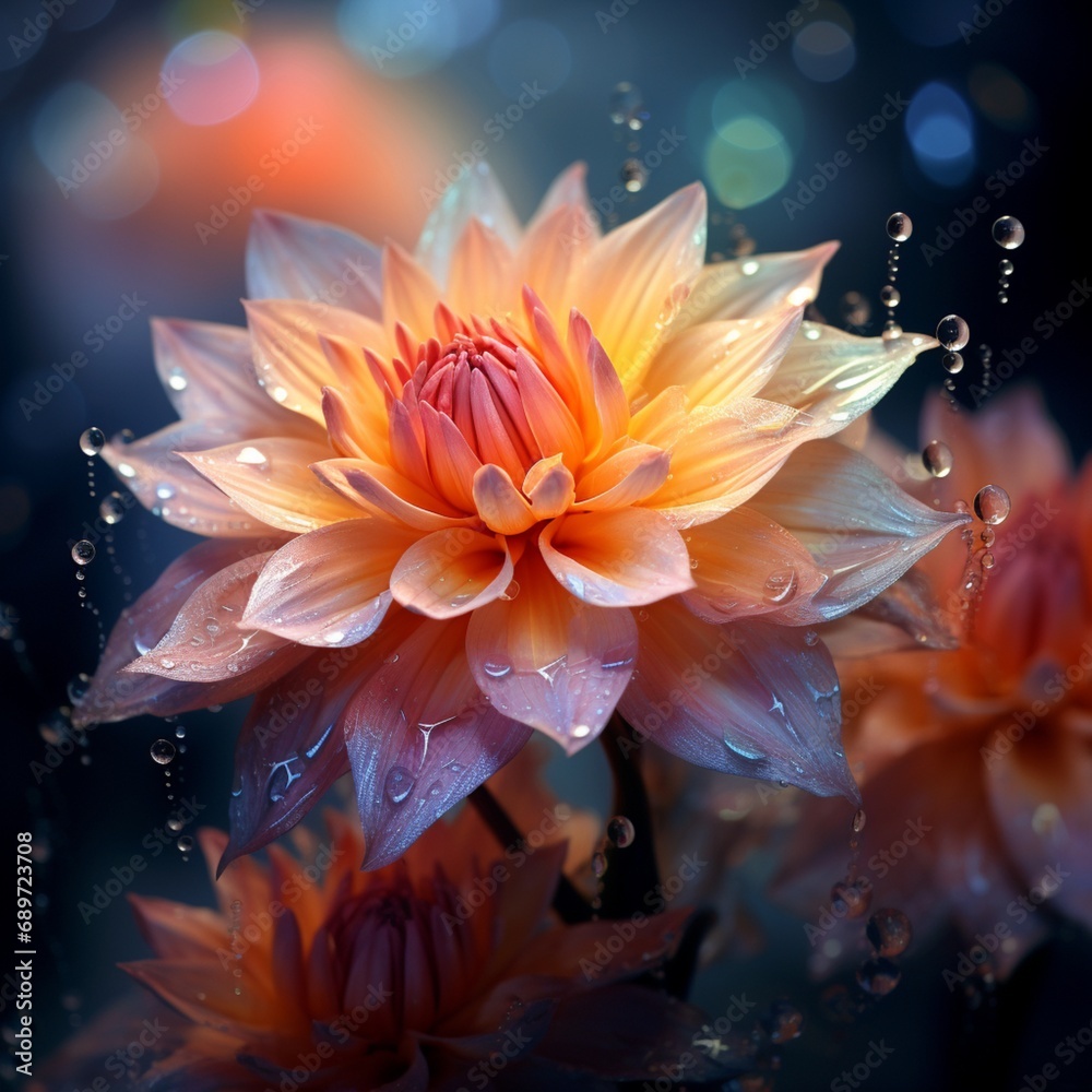 Very nice flowers inside image Generative AI Very nice flowers inside image Generative AI