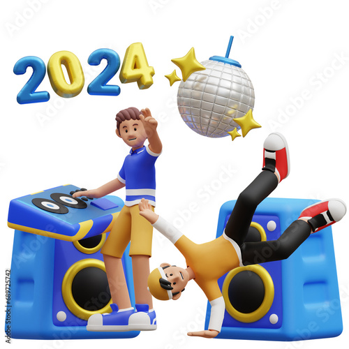 3D New Year Party