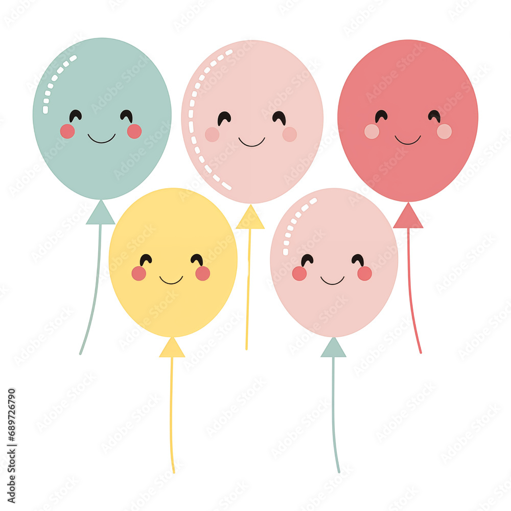 Cute Balloon Clipart: Adorable Nursery Art for Kids Cute Balloon Clipart: Adorable Nursery Art for Kids