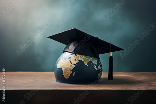 Global education crisis concept. Problems in learning science across the globe photo