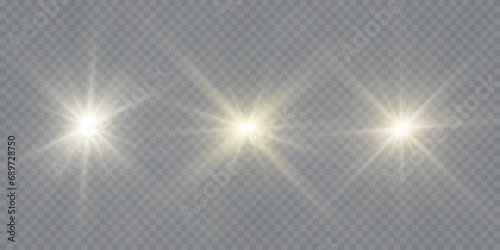 Light star white png. Light sun gold png. Light flash gold png. vector illustrator. summer season beach photo