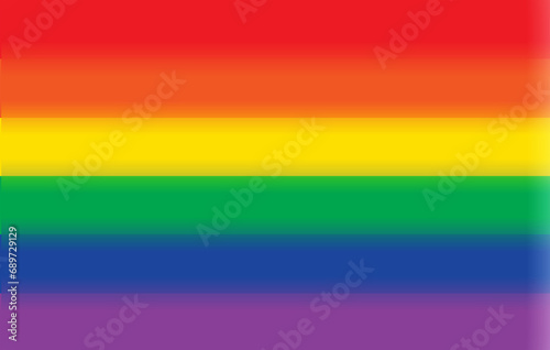 The LGBT flag's colors include purple, blue, green, yellow, orange, and red.