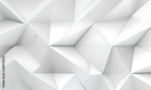 Sharp White Triangles, Clean white triangular 3D shapes, Modern Concept Art, Generative AI