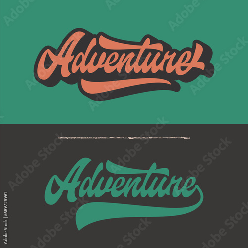 Adventure. Original Brush Script Font. Vector