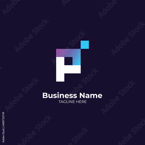 Letter P logo design | logo monogram and the meaning. logo modern, minimalist and editable color 