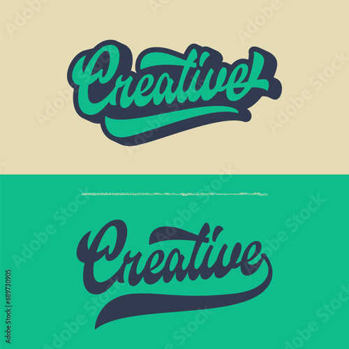 Creative. Original Brush Script Font. Vector