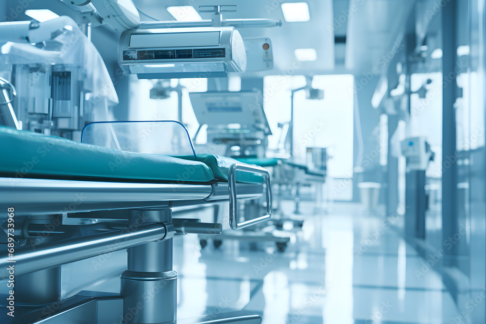 Innovative technology in a modern hospital operating room futuristic medical concept Innovative technology in a modern hospital operating room futuristic medical concept