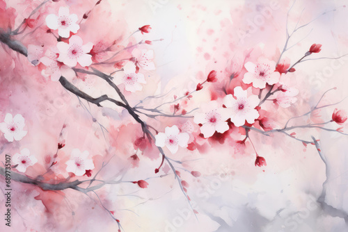 Tree blossoming branch cherry japanese blooming nature flower season background sakura floral spring pink
