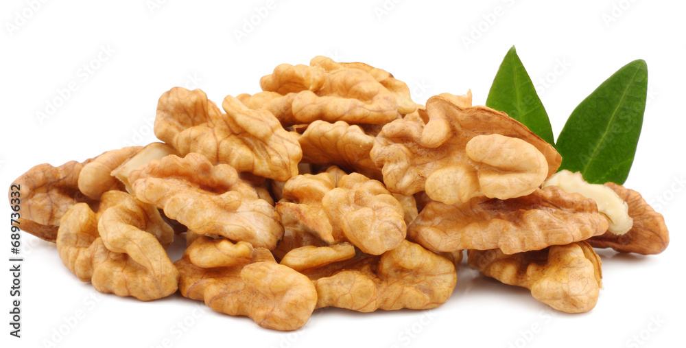 Walnuts isolated on a white background. Walnuts isolated on a white background.