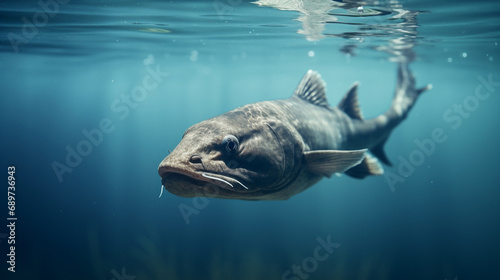 A catfish in a lake