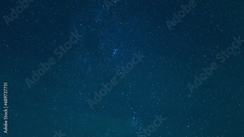 Perseid Meteor Shower Airglow Milky Way Galaxy Northeast Sky Over Sierra Nevada Mts California USA Time Lapse Blue photo