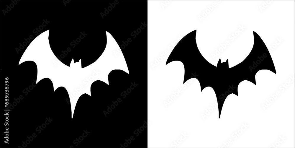 Illustration vector graphics of bat icon Illustration vector graphics of bat icon