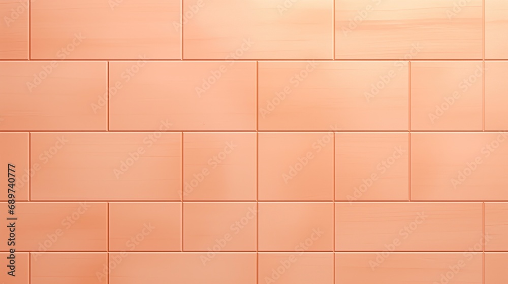 Minimal peach fuzz color ceramic tiles background. Minimal peach fuzz color ceramic tiles background.