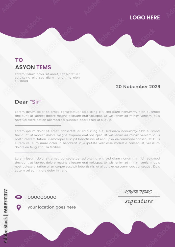 Fototapeta premium Modern Letterhead Design