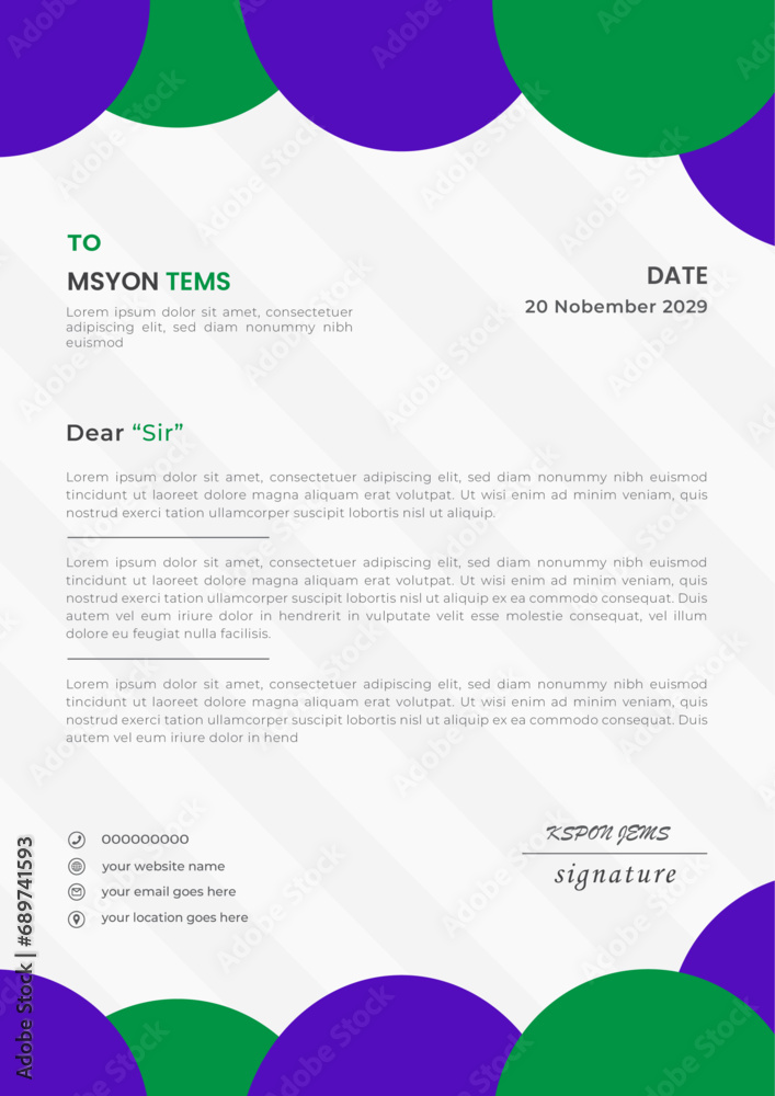 Fototapeta premium Modern Letterhead Design