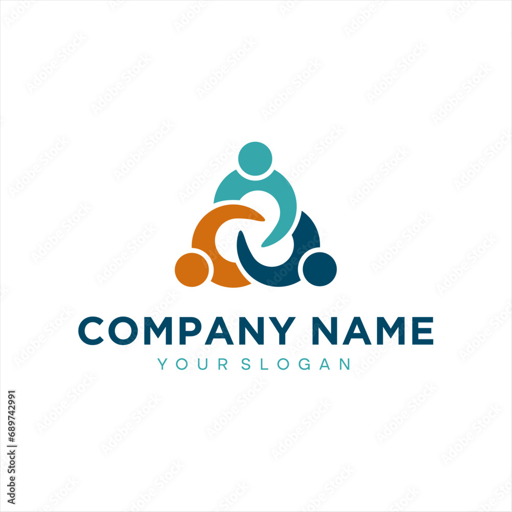 community logo with a modern technological form community logo with a modern technological form