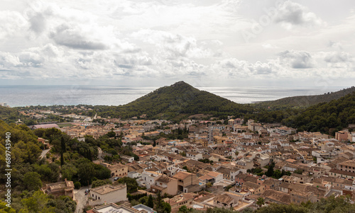 Full view of the town of Capdepera, Mallorca