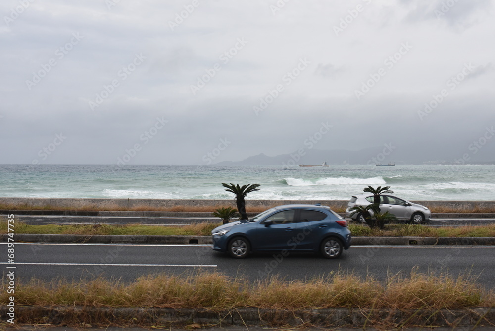 Windy beach in Okinawa
