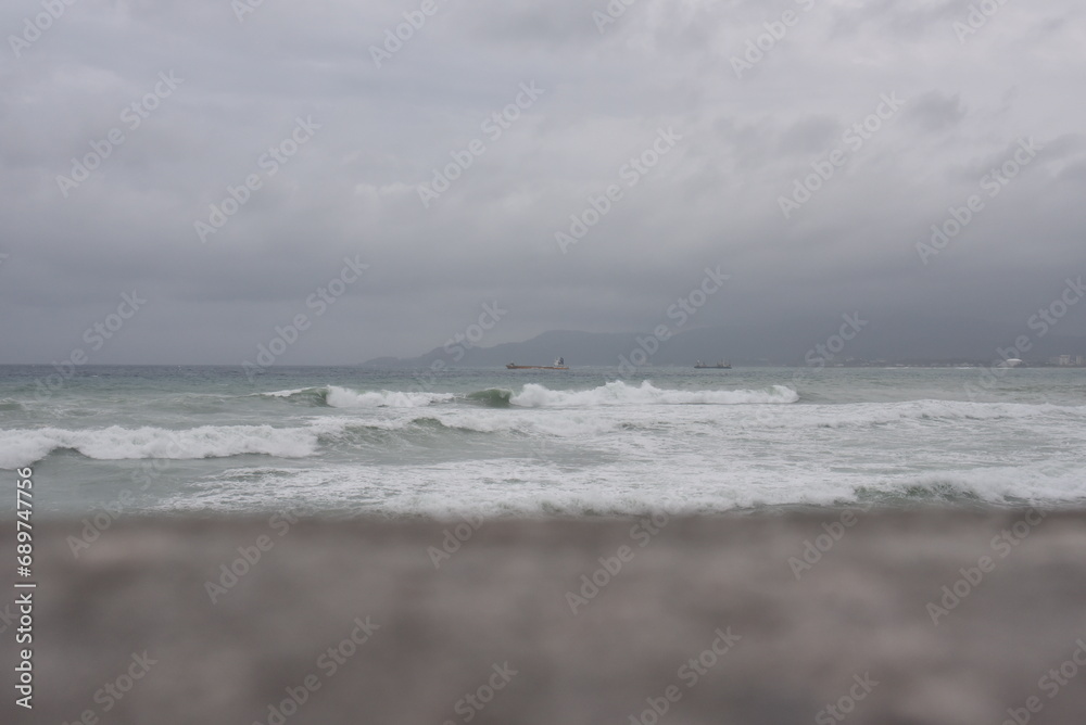 Fototapeta premium Windy beach in Okinawa