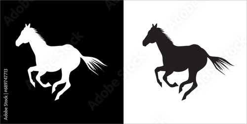 Illustration vector graphics of horse icon