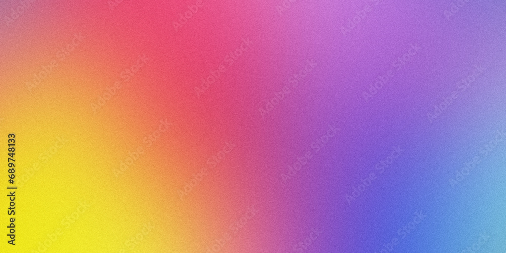 Abstract color palette, holographic blurred grainy gradient banner background texture. Colorful multicolor grain soft noise effect pattern.	