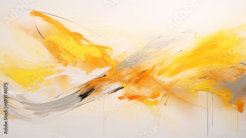 Abstract painting of golden yellow vibes